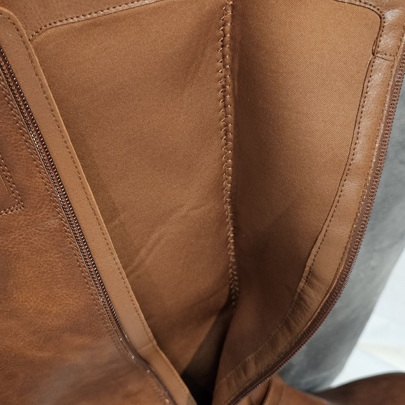 *NWOT Frye Rich Brown Stacked Heel Boots - Picture 12 of 15